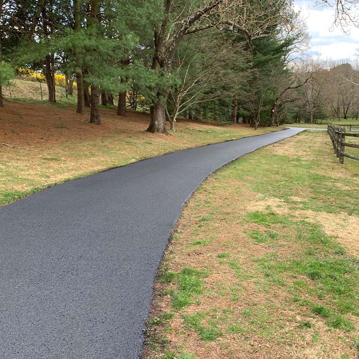 Driveway recently recoated