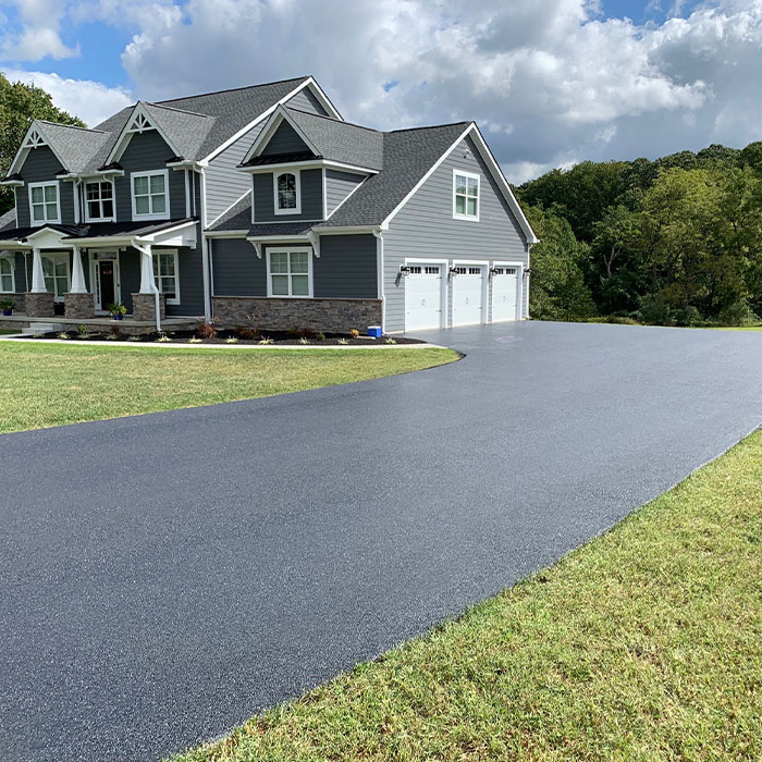 Driveway recently recoated